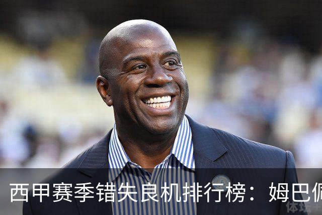 西甲赛季错失良机排行榜：姆巴佩超越群雄